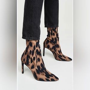 Stuart Weitzman Wren Leopard To The Knee Stretch Sock Boots Size 8